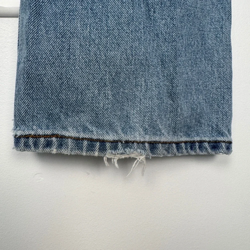 Levis 505 Regular Fit Mens Jeans W38 L30 Light Wash Blue Straight Leg Cotton